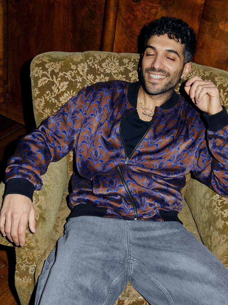 Laslo Reversible Bomber Jacket Moka/Navy