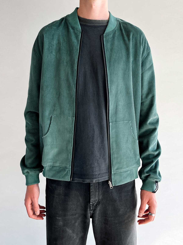 atlas teal Reversible Bomber Corduroy