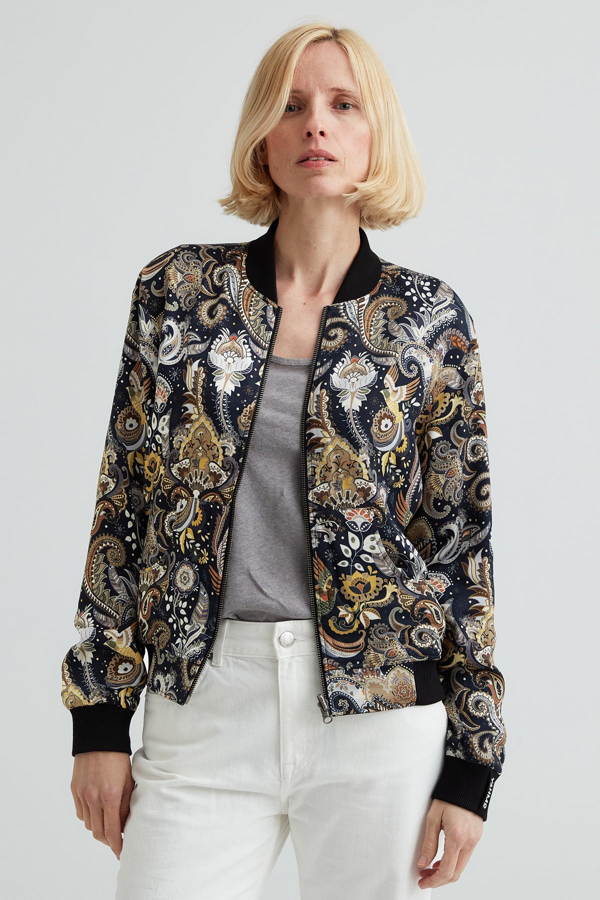 Ruth Reversible Bomber Jacket Bird/Navy - Main Image