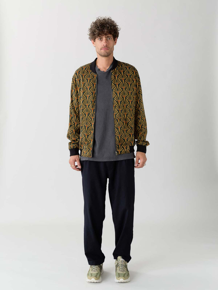 Laslo Reversible Bomber Jacket Artdeco/Black