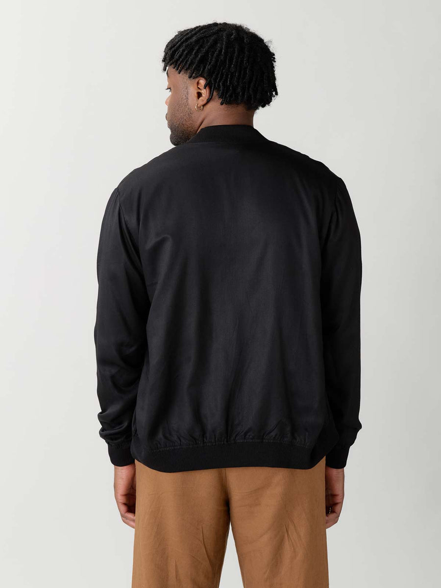 Laslo Reversible Bomber Jacket Artdeco/Black