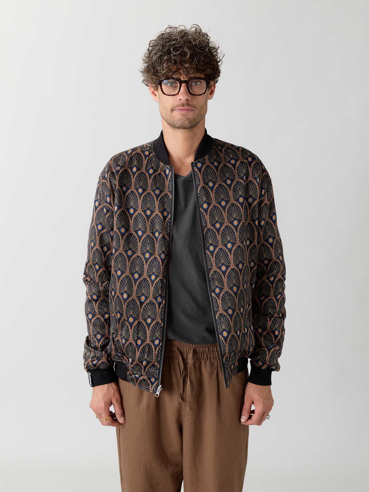 Oskar Reversible Bomber Jacket Metropolis/Black