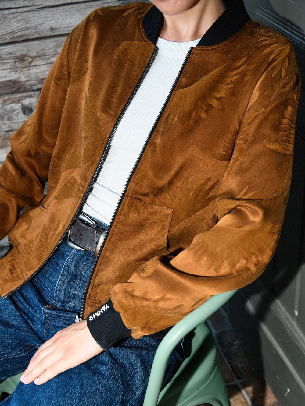 Ruth Reversible Bomber Jacket Sandalwood/Black