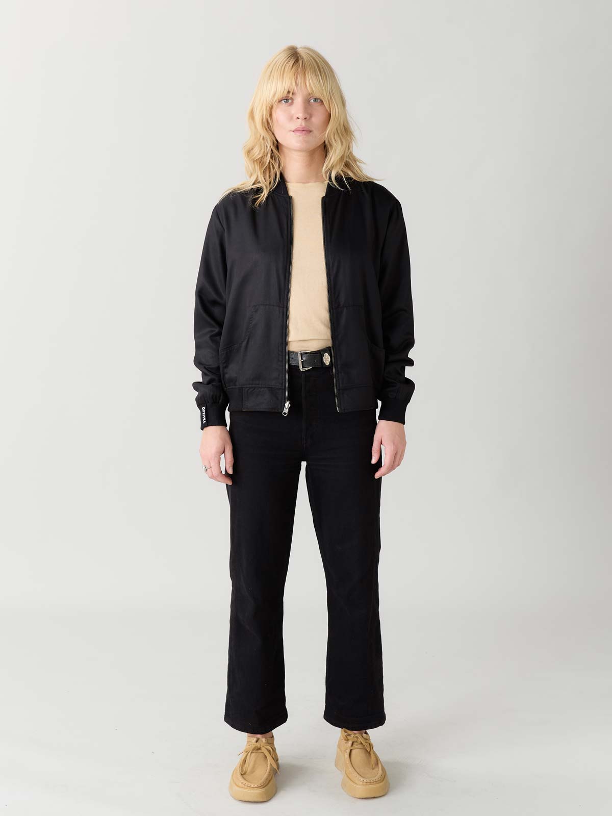 Ruth Reversible Bomber Jacket Sandalwood/Black
