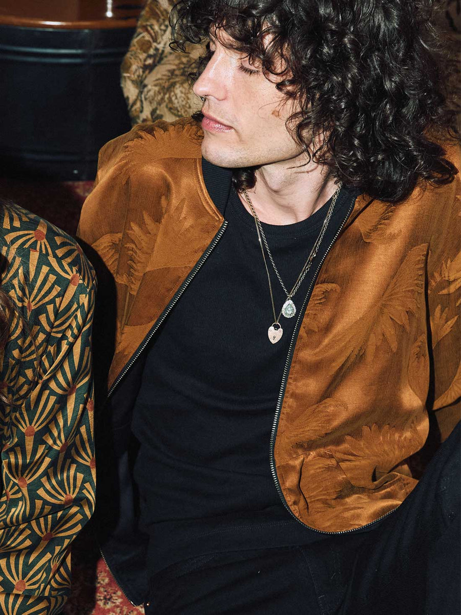 Laslo Reversible Bomber Jacket Sandalwood/Black
