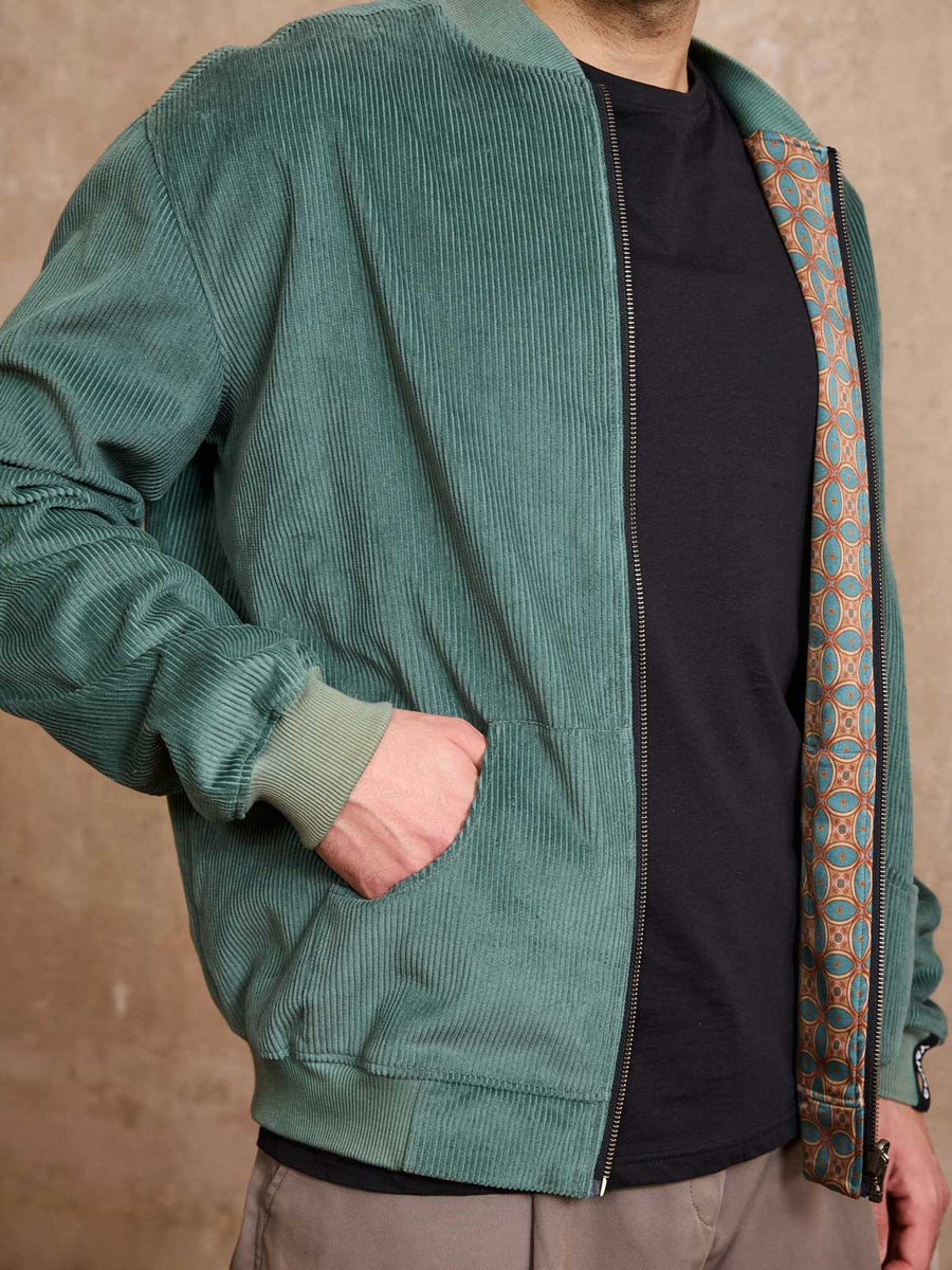 Oskar Reversible Bomber Jacket Atlas/Teal