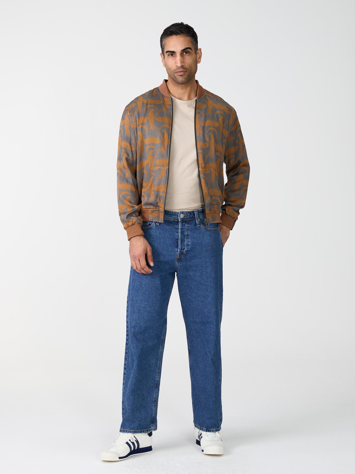 Laslo Reversible Bomber Jacket Nouveau/Pine