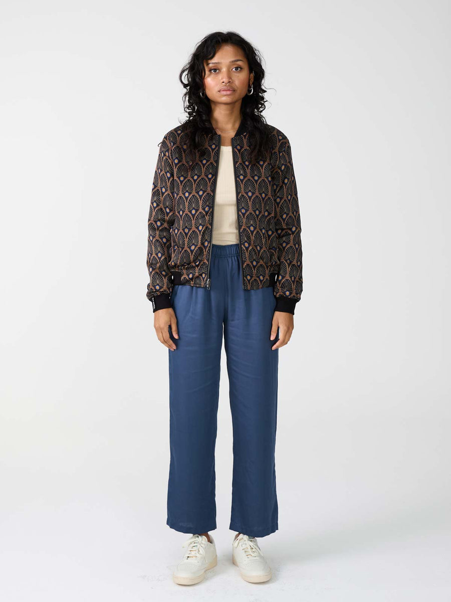 Elsa Reversible Bomber Jacket Metropolis/Black