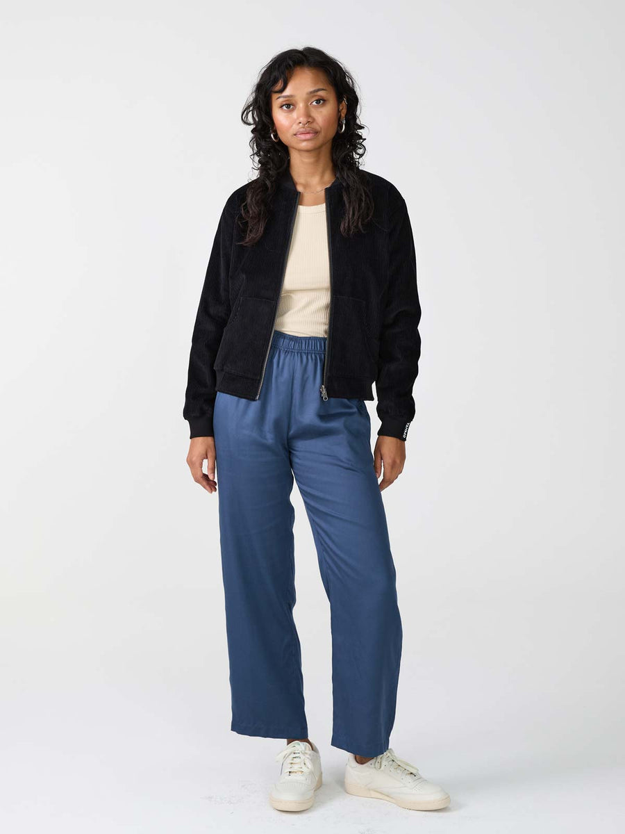 Elsa Reversible Bomber Jacket Metropolis/Black