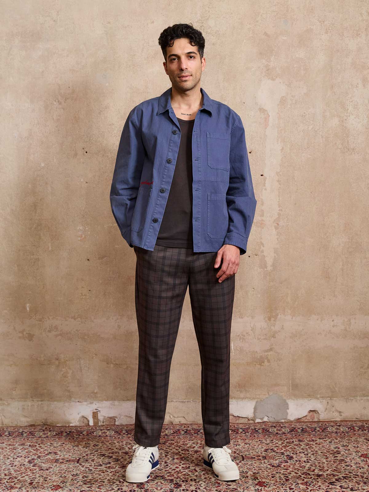 Fritz Bestickte Workwear Jacke Blau
