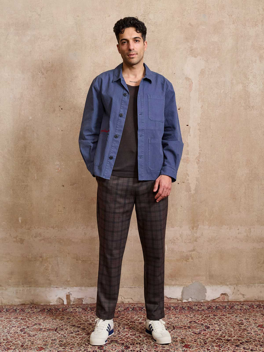 Fritz Embroidered Workwear Jacket Blue