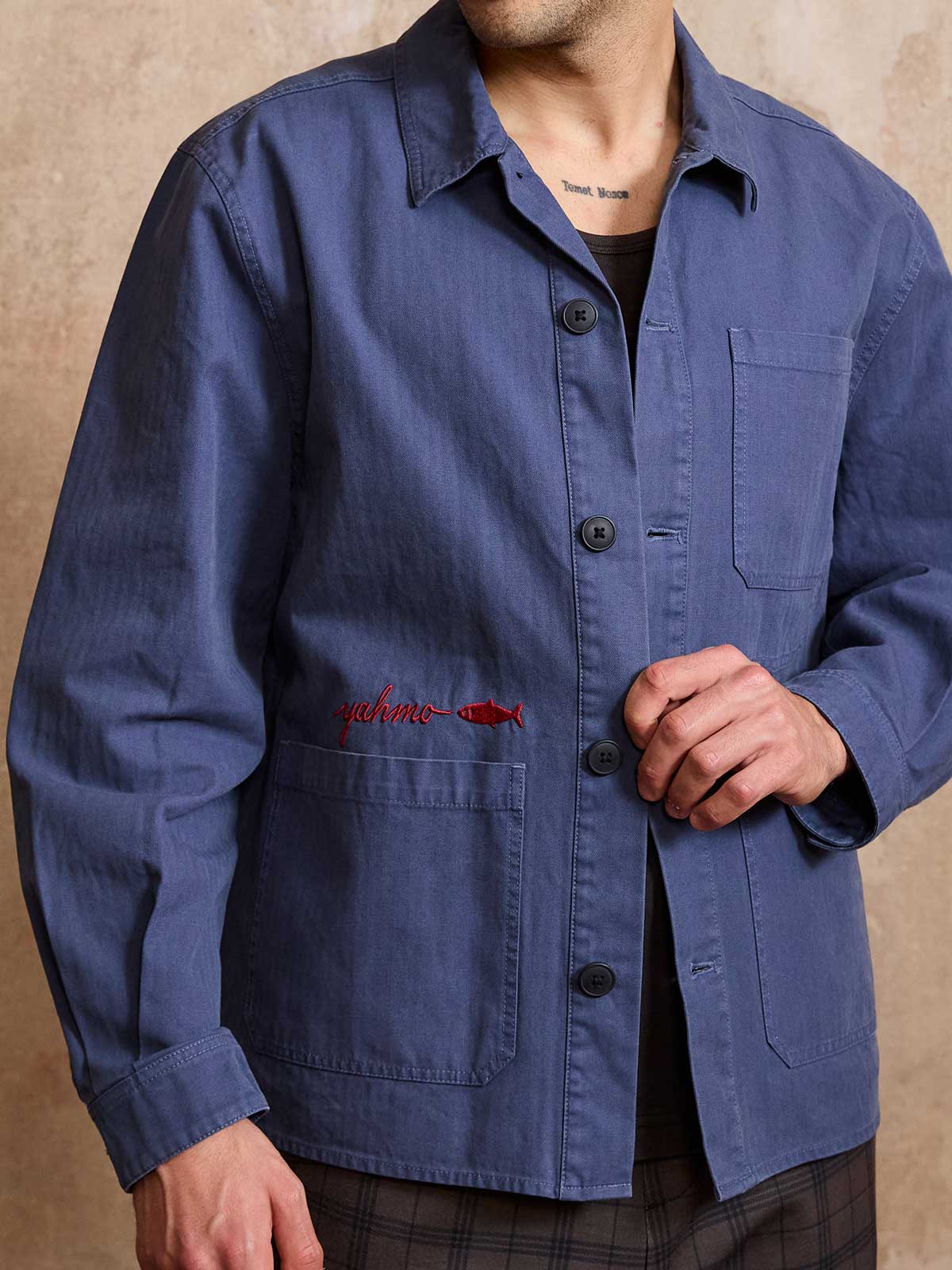 Fritz Bestickte Workwear Jacke Blau