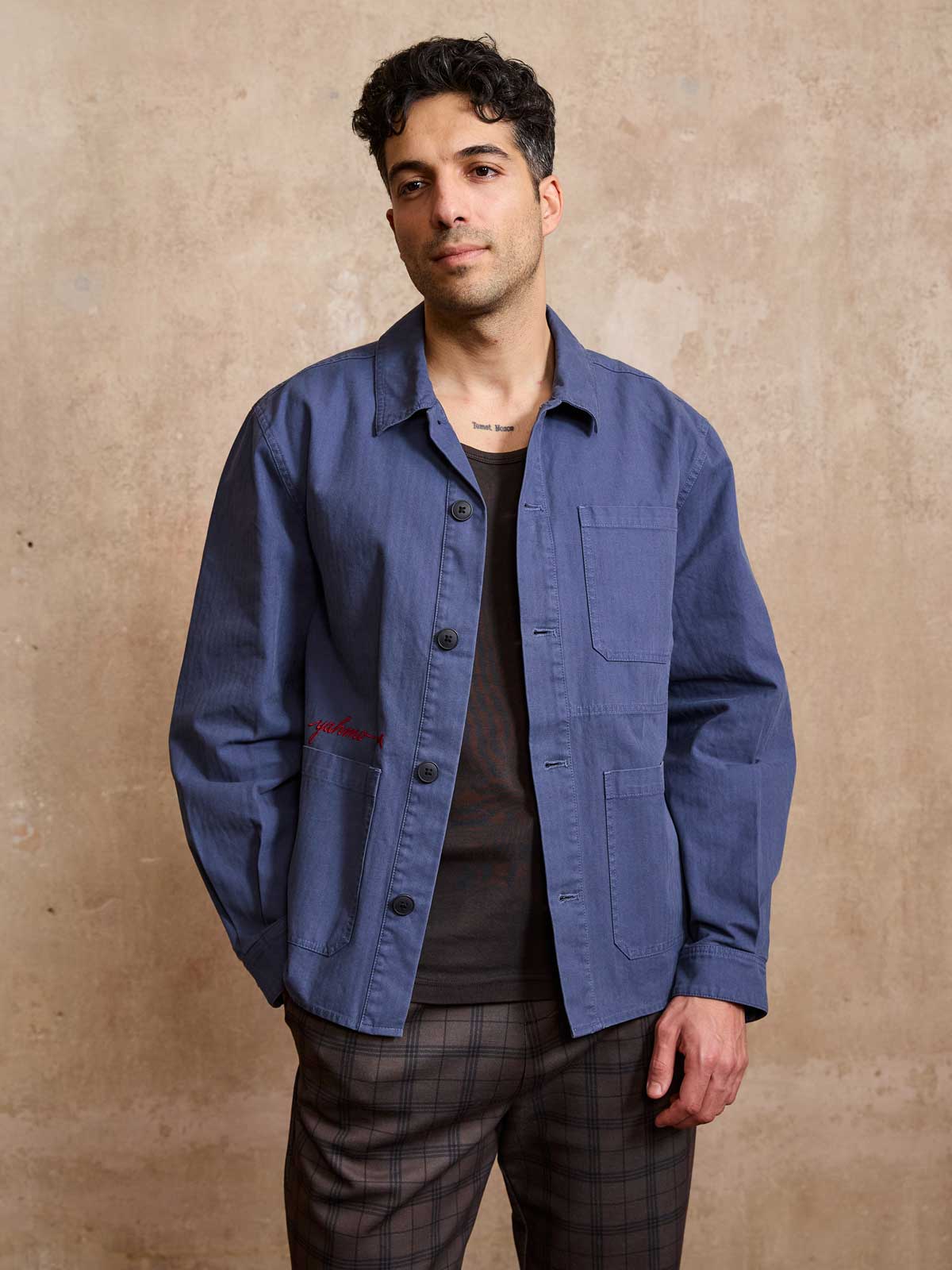 Fritz Bestickte Workwear Jacke Blau