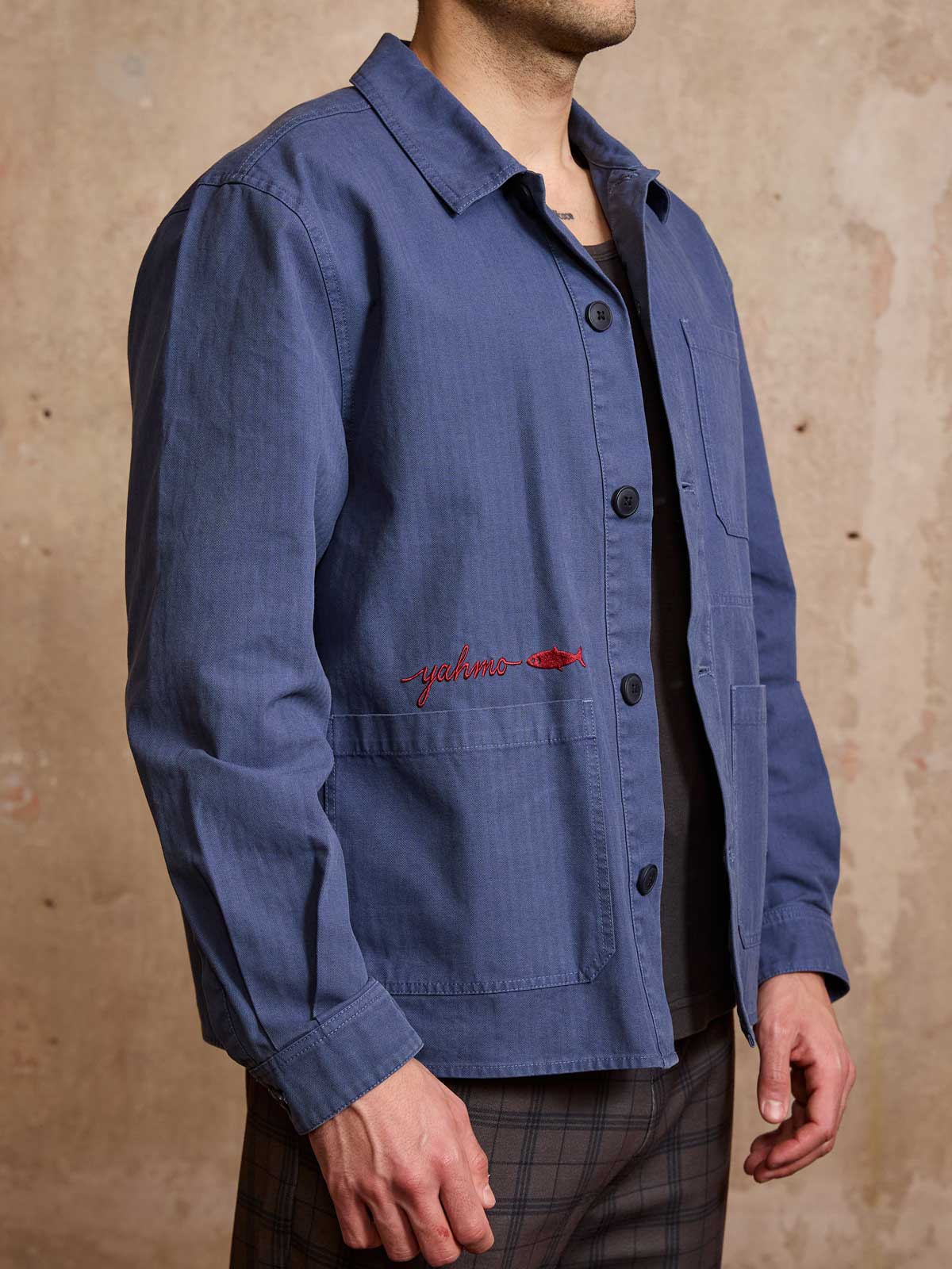 Fritz Bestickte Workwear Jacke Blau