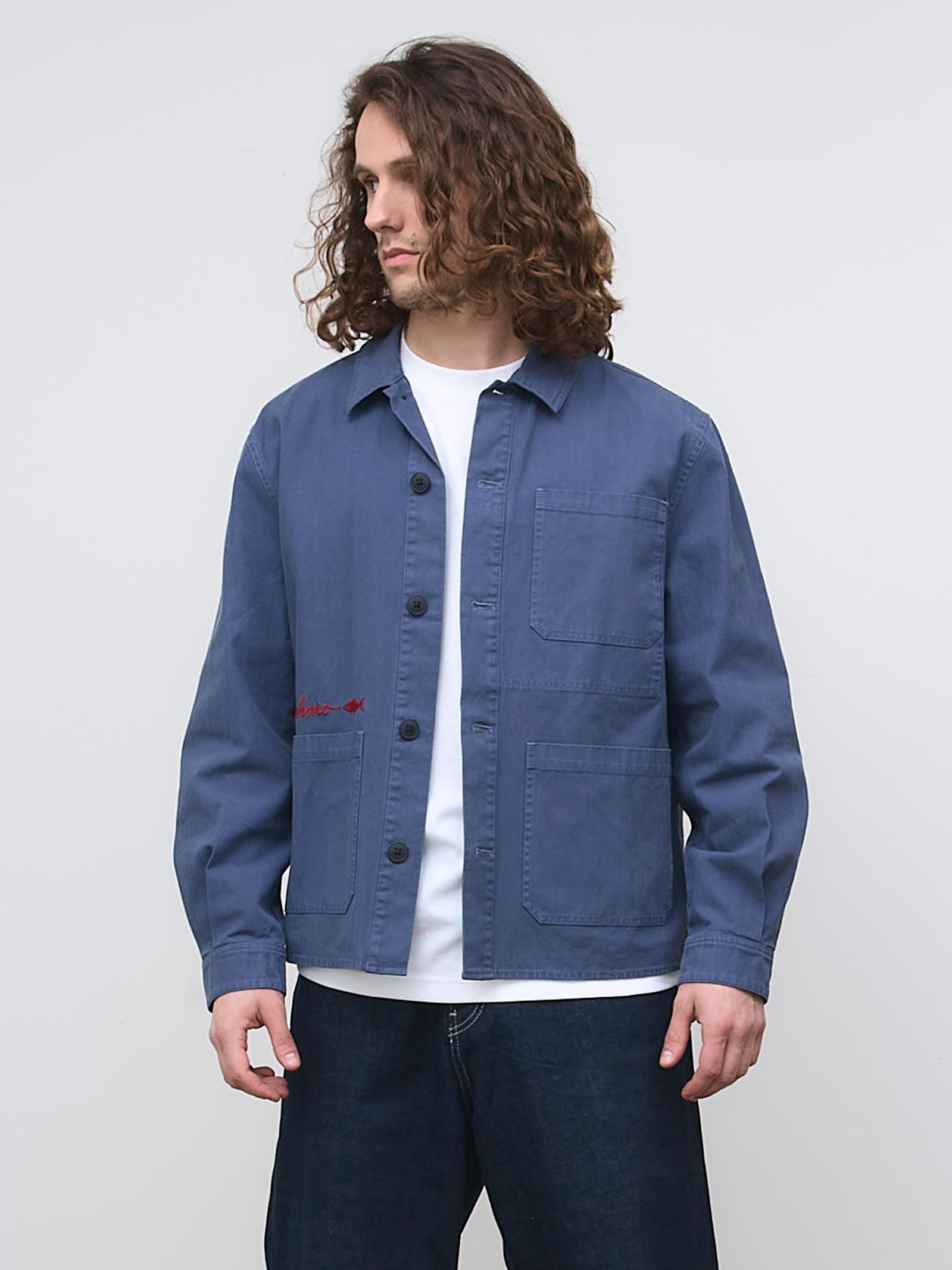 Fritz Bestickte Workwear Jacke Blau