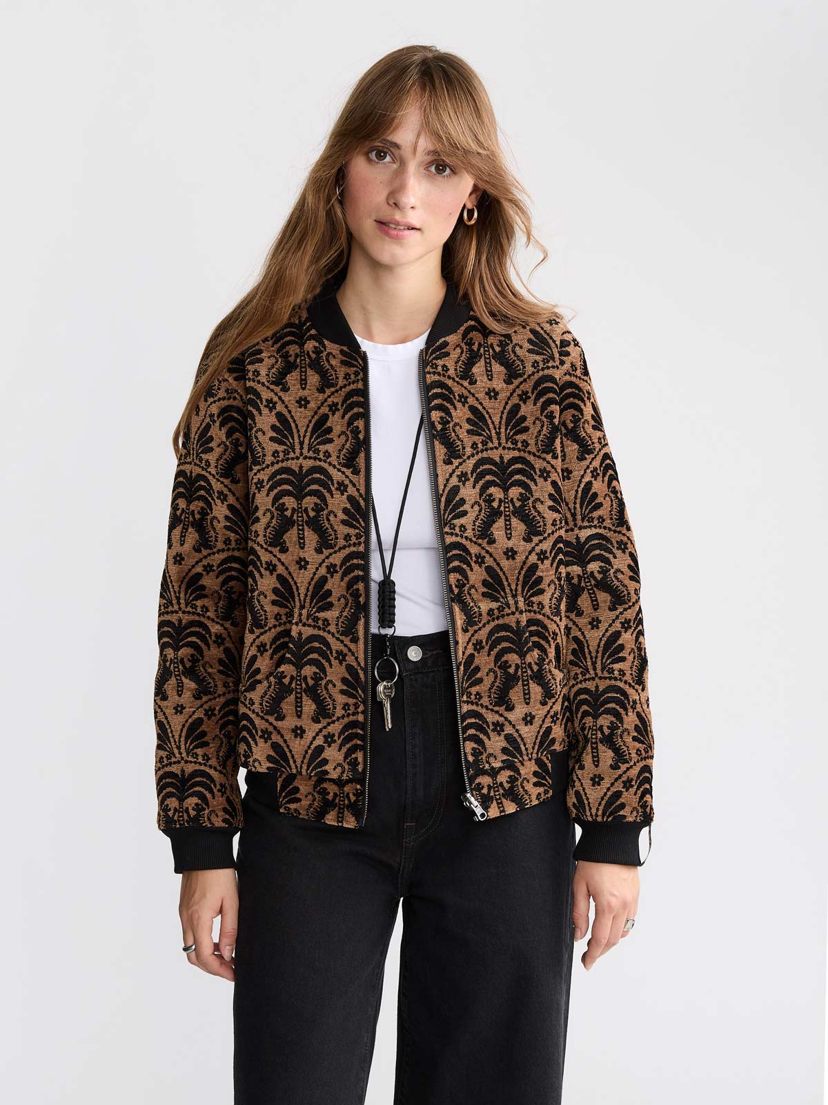 Berta Wendejacke Palm/Black