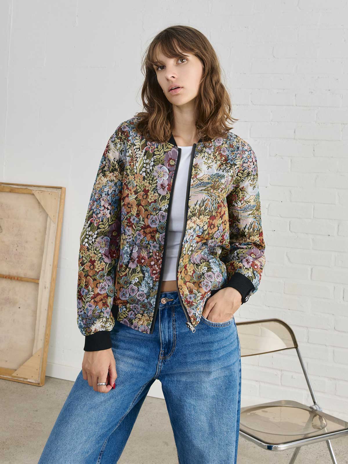 Berta Wendejacke Bouquet/Black