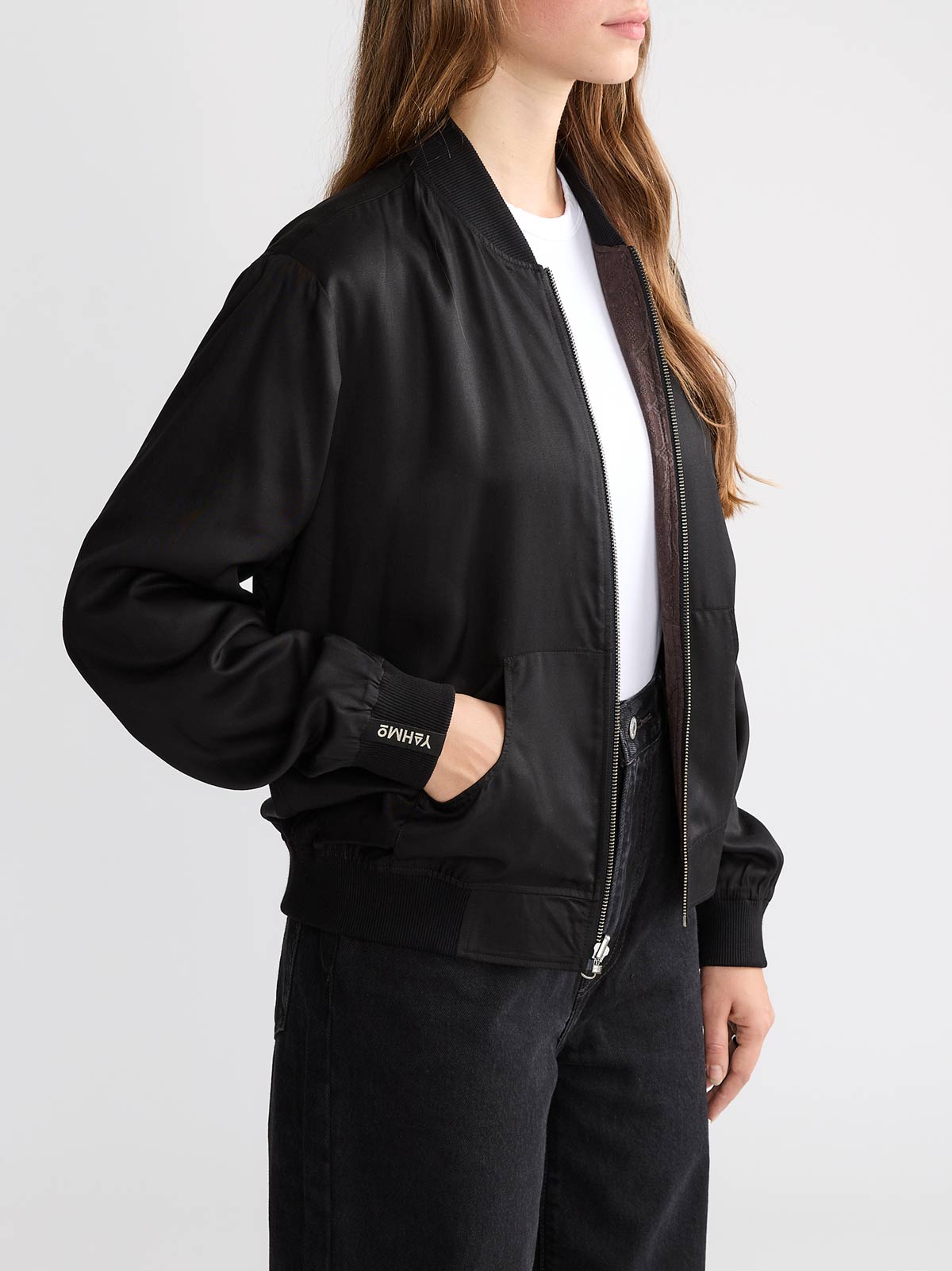 Ruth Reversible Bomber Jacket Cobra/Black
