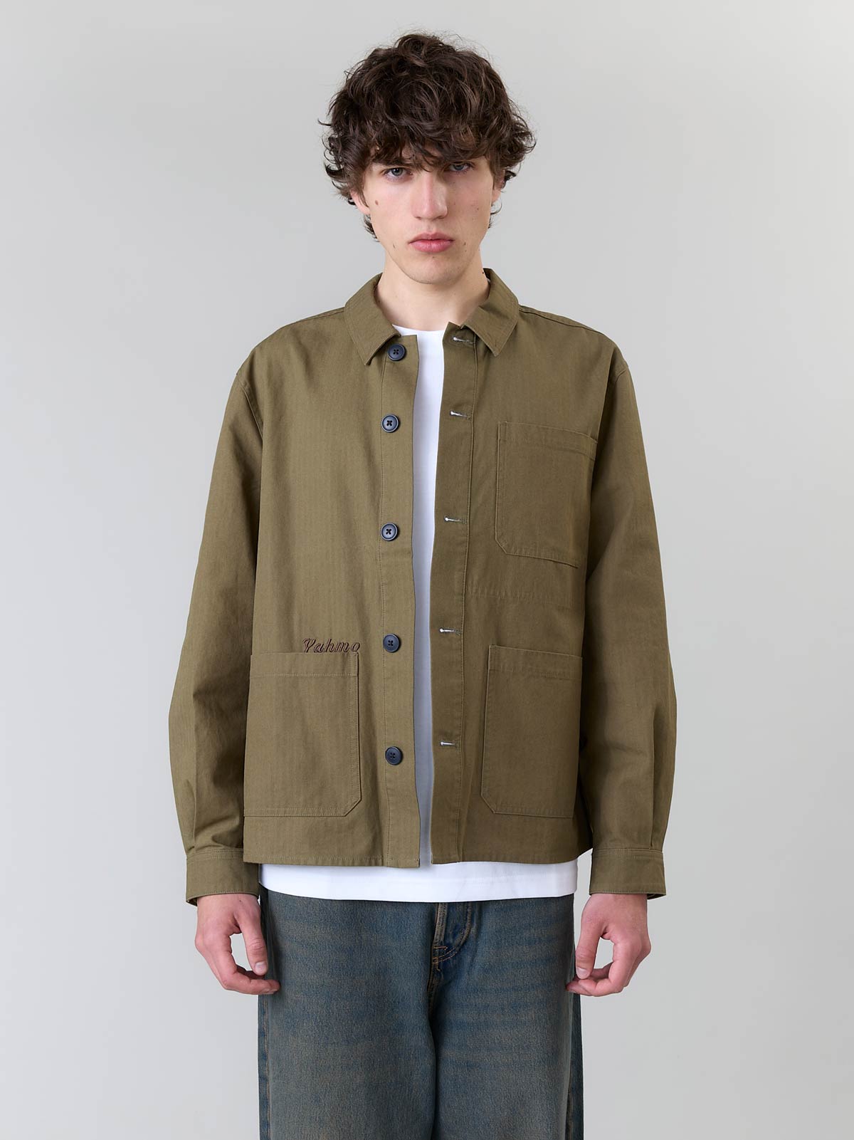 Fritz Bestickte Workwear Jacke Oliv