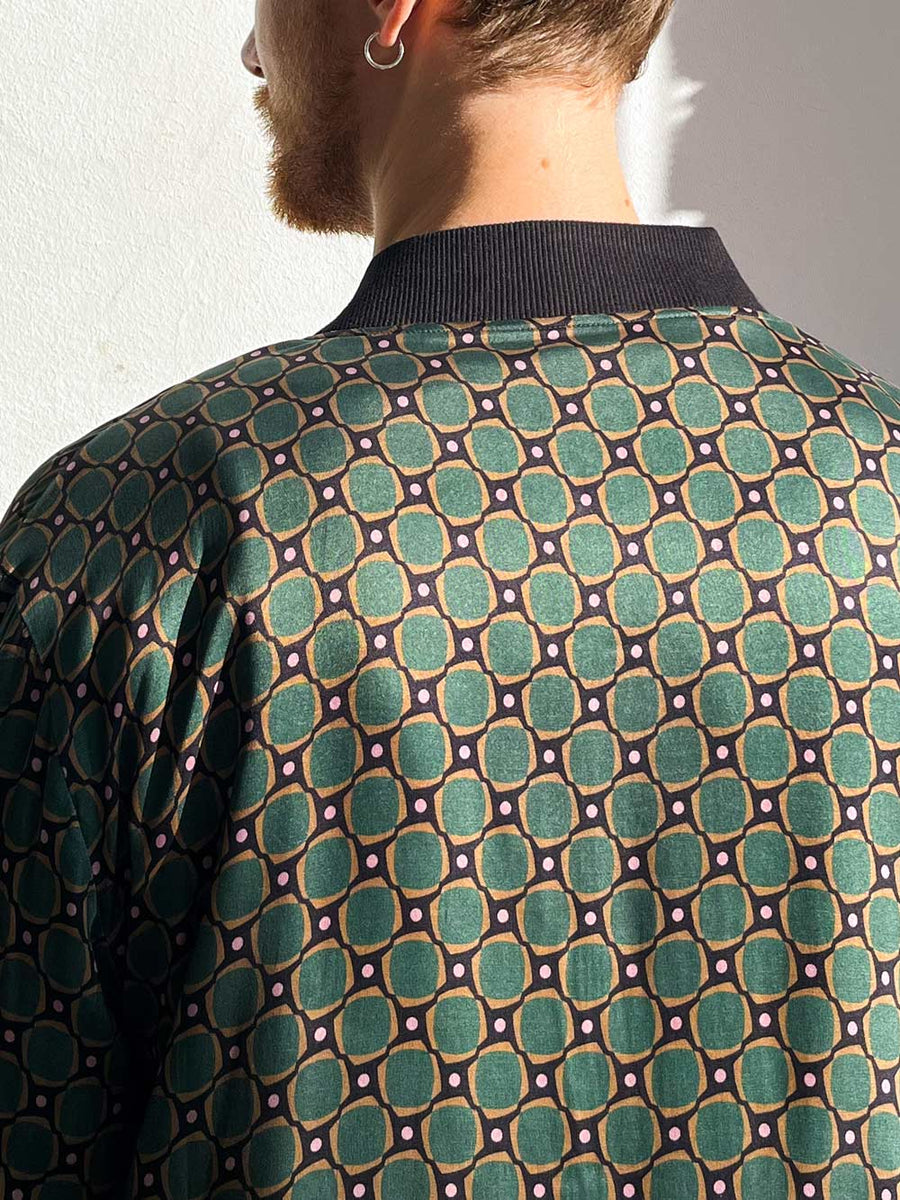 Laslo Reversible Bomber Jacket Emerald/Black