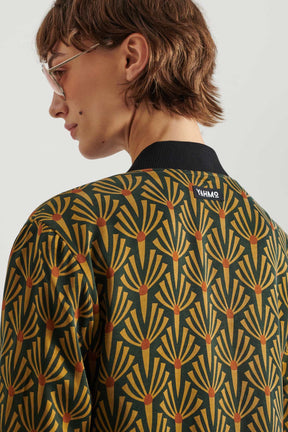 Ruth Reversible Bomber Jacket Artdeco/Black