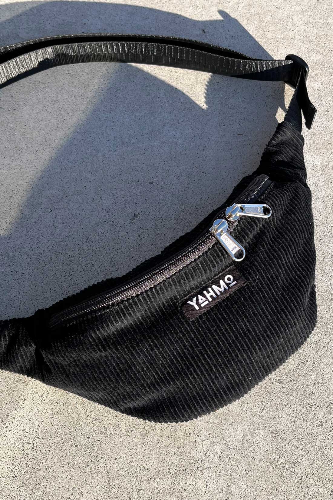 black Corduroy Bum Bag