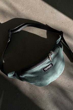 teal Cord Bauchtasche