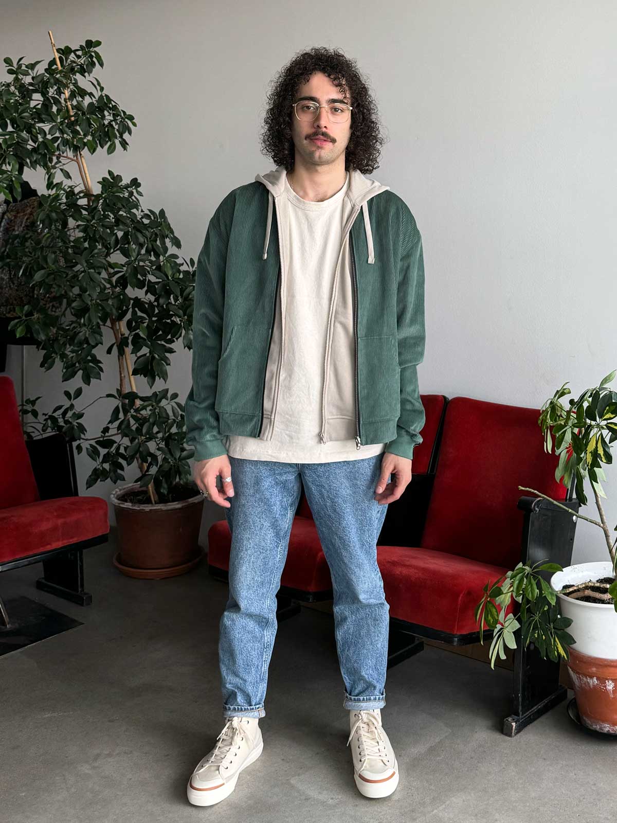 atlas/teal Reversible Bomber Corduroy