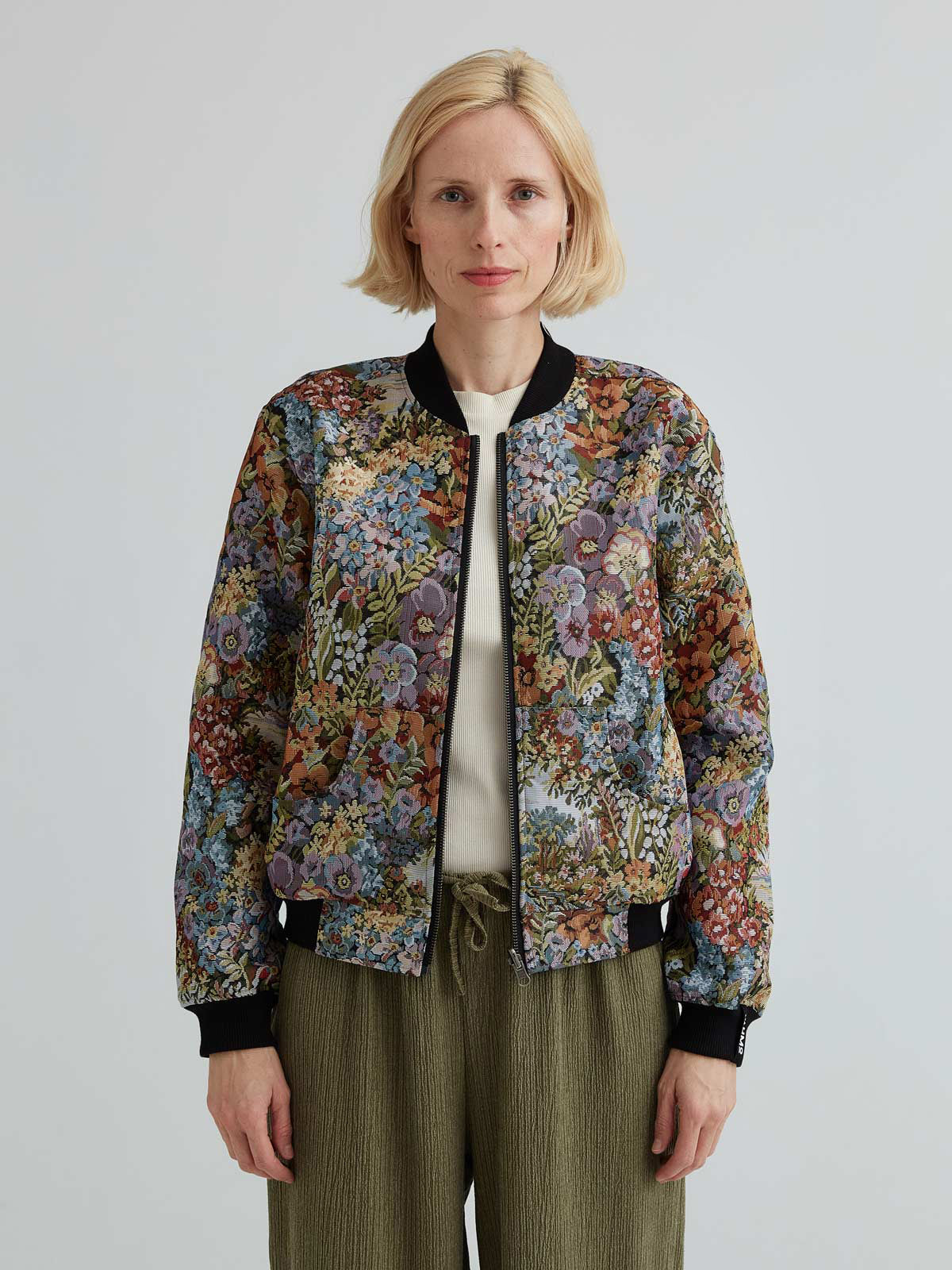 bouquet/black Reversible Sofa Bomber