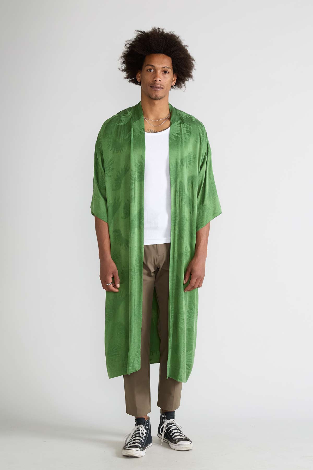 matcha Besser-als-Seide Kimono