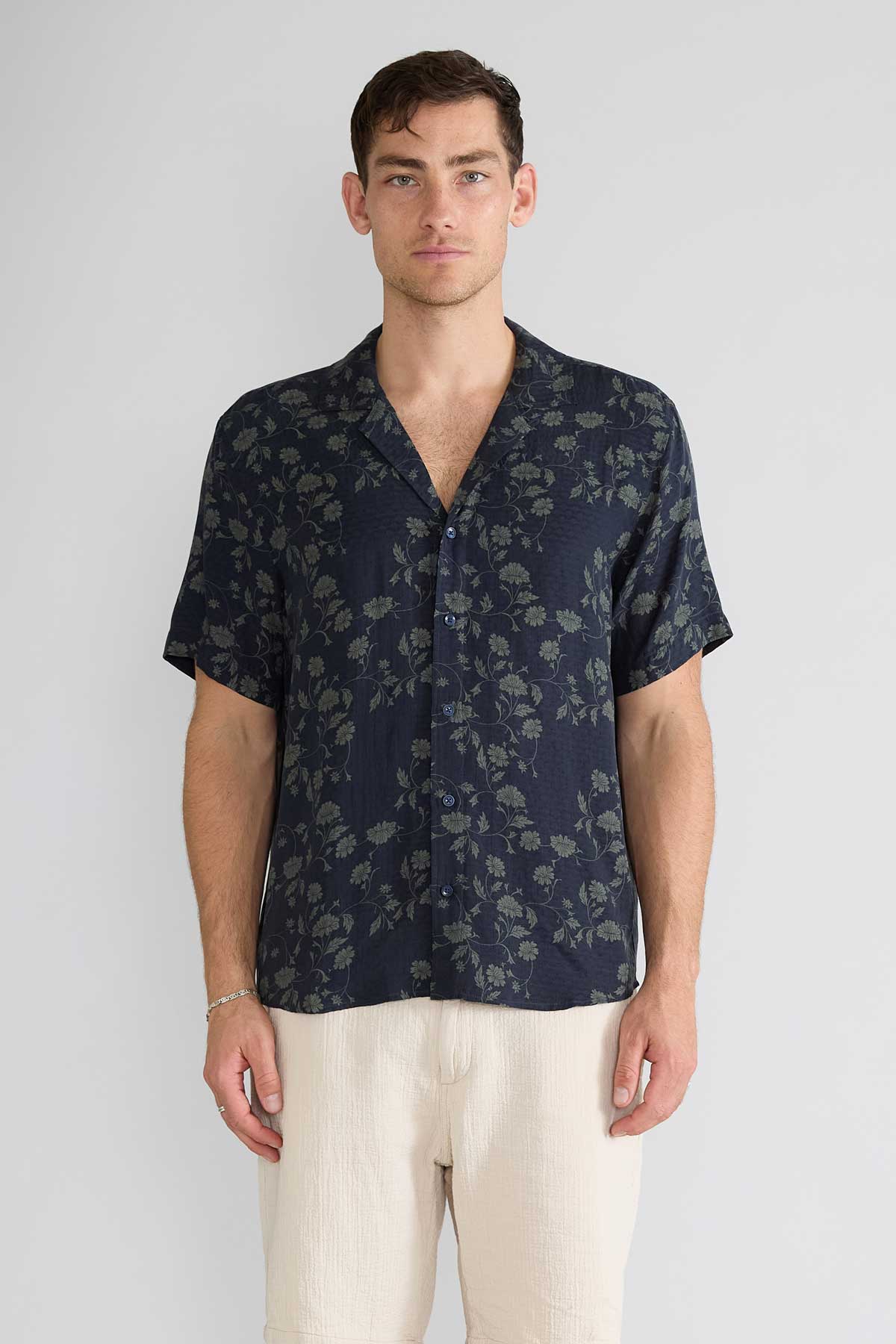 midnight Better-Than-Silk Bowling Shirt