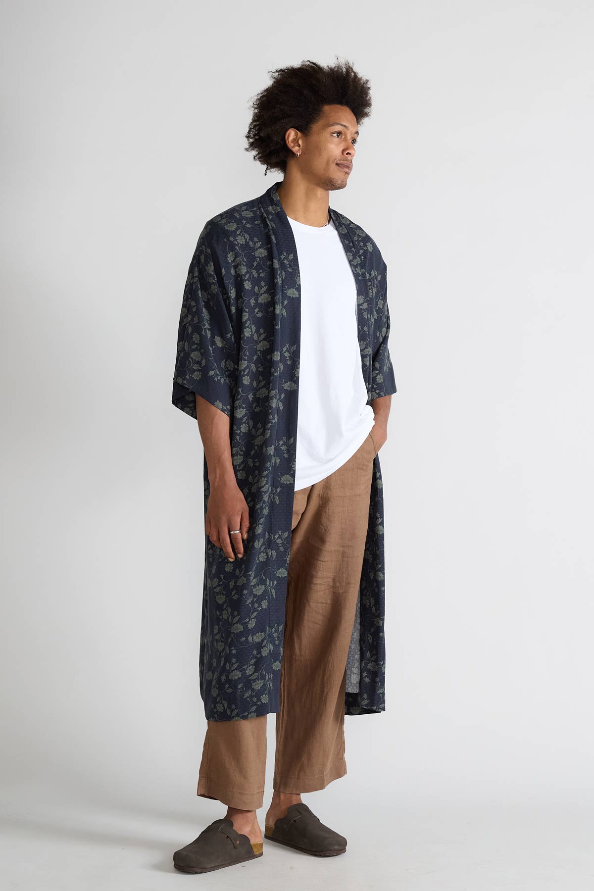 midnight Besser-als-Seide Kimono