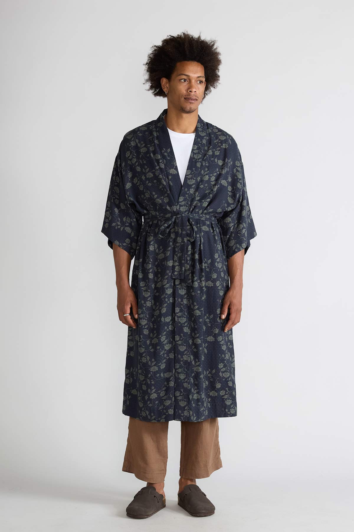 midnight Besser-als-Seide Kimono