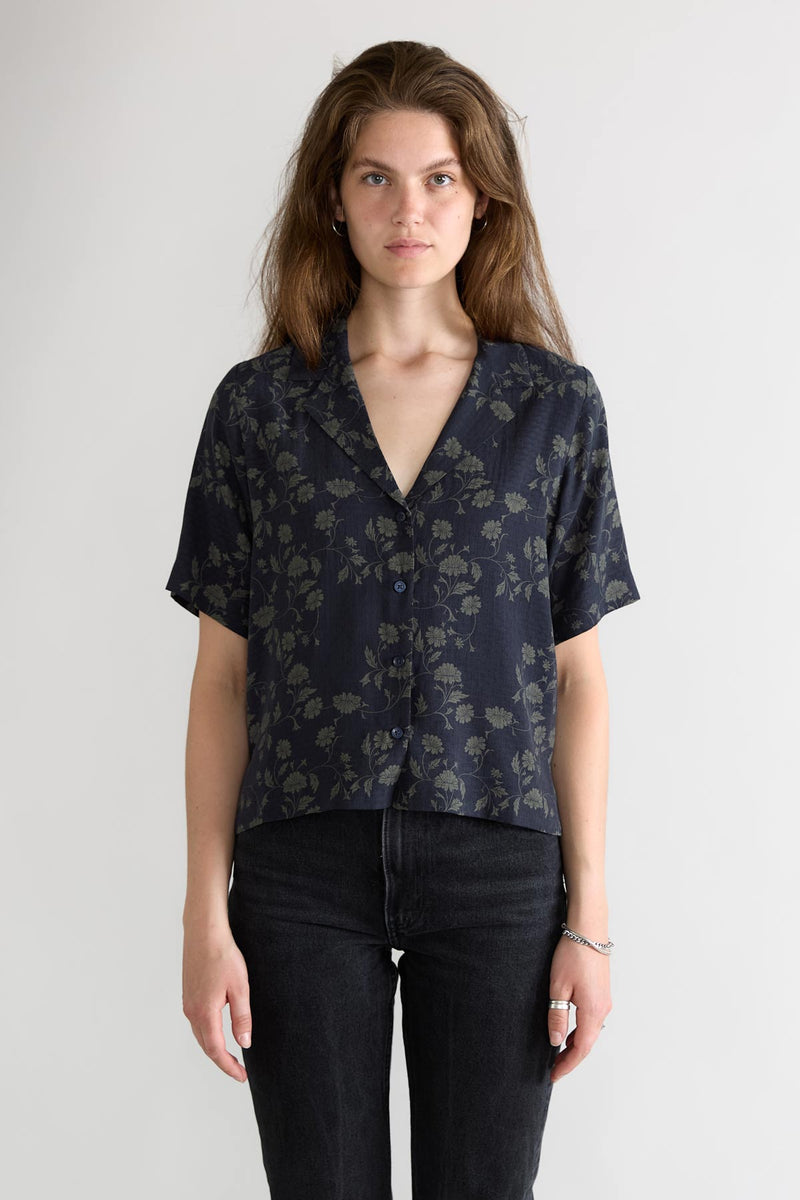 midnight Bowling Shirt aus Cupro