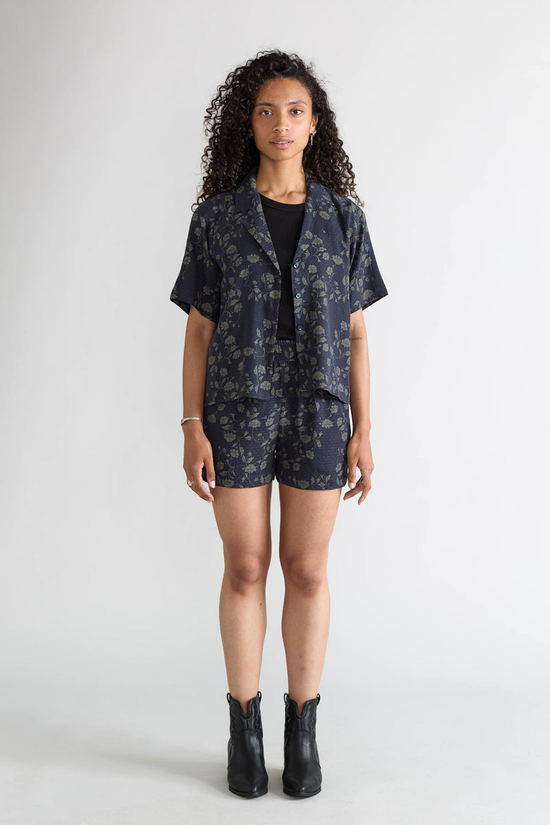 midnight Better-Than-Silk Bowling Shirt