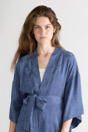 zen indigo Better-Than-Silk Kimono