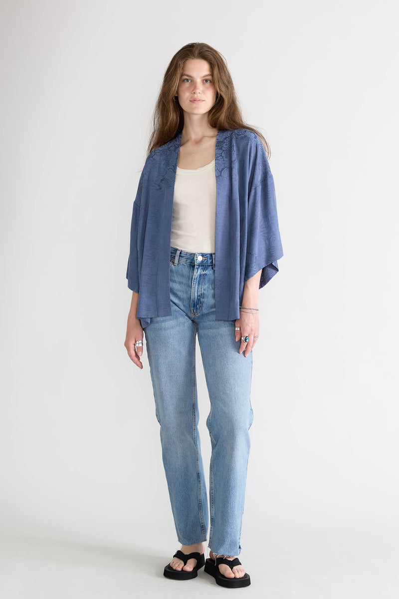 zen indigo Luxurious Everyday Kimono