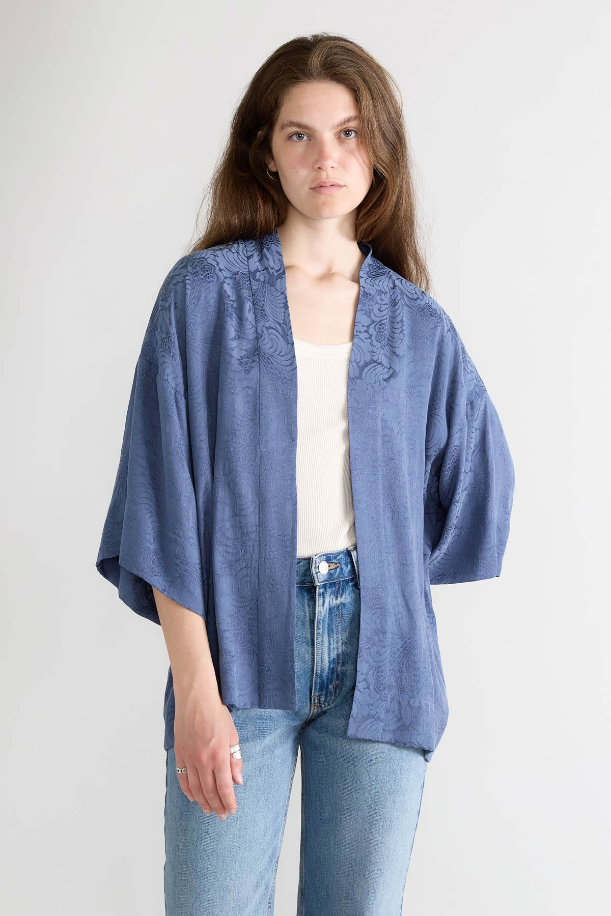 zen indigo Luxurious Everyday Kimono