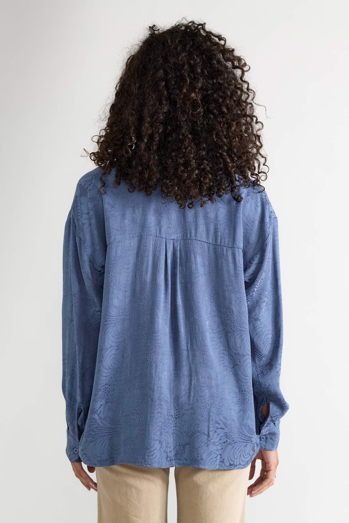 zen indigo Better-Than-Silk Shirt