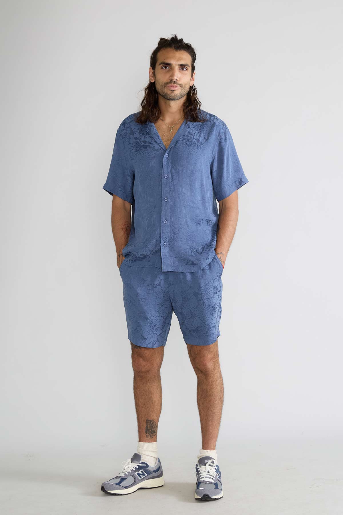 zen indigo Leichte Reiseshorts