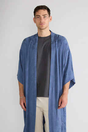 zen indigo Better-Than-Silk Kimono