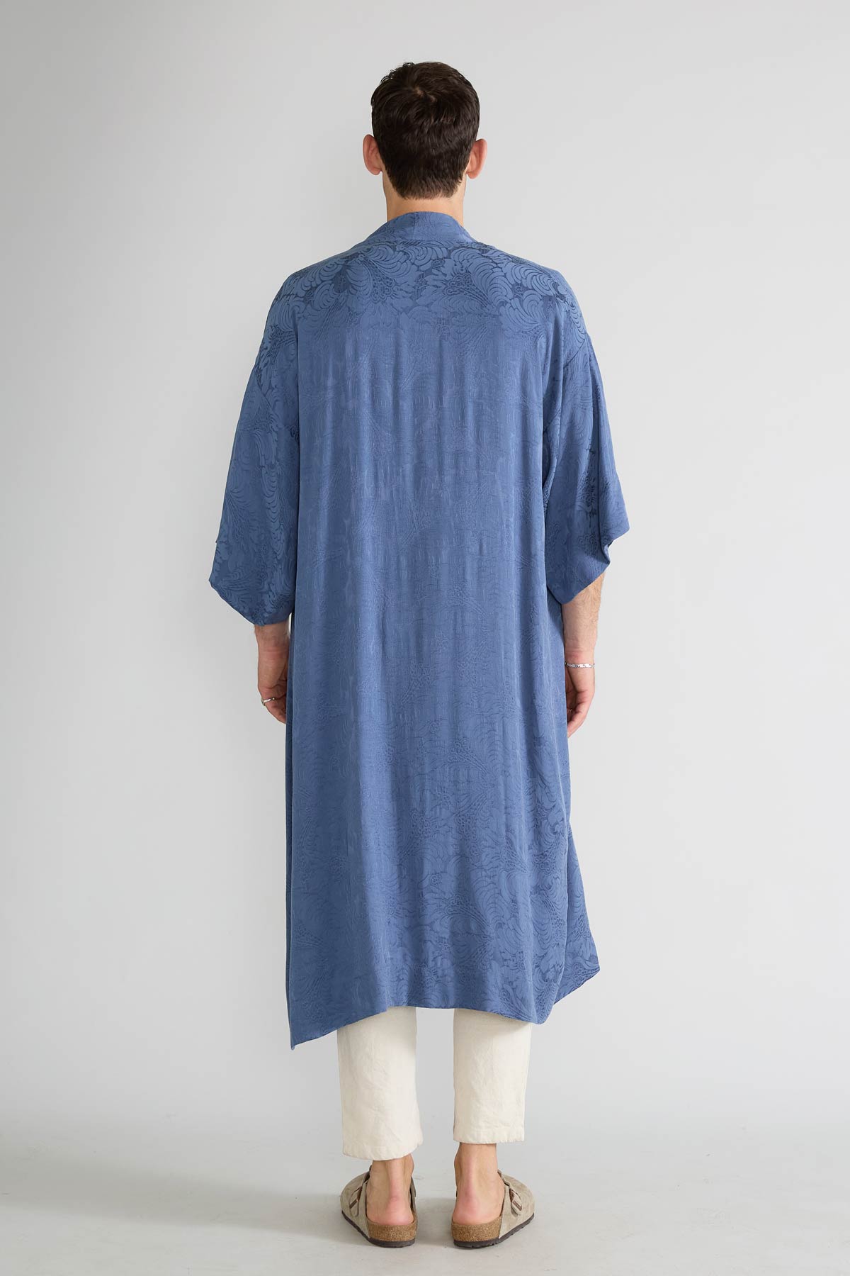 zen indigo Besser-als-Seide Kimono