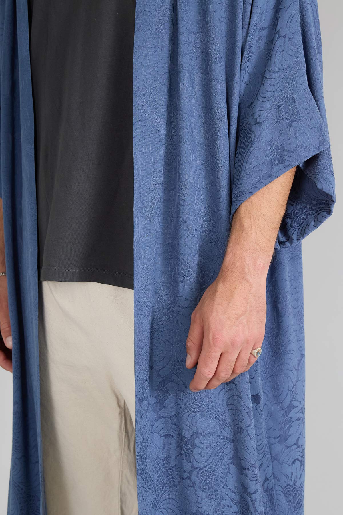 zen indigo Better-Than-Silk Kimono