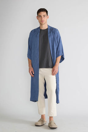 zen indigo Better-Than-Silk Kimono