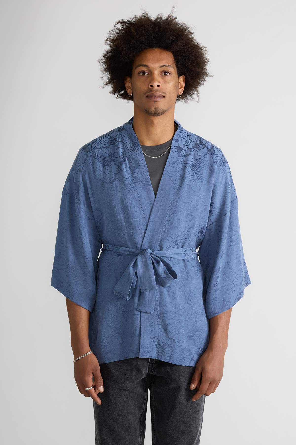 zen indigo Luxurious Everyday Kimono