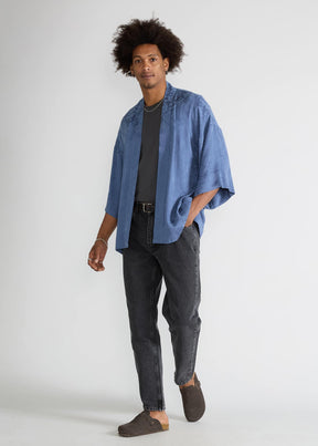 zen indigo Luxurious Everyday Kimono