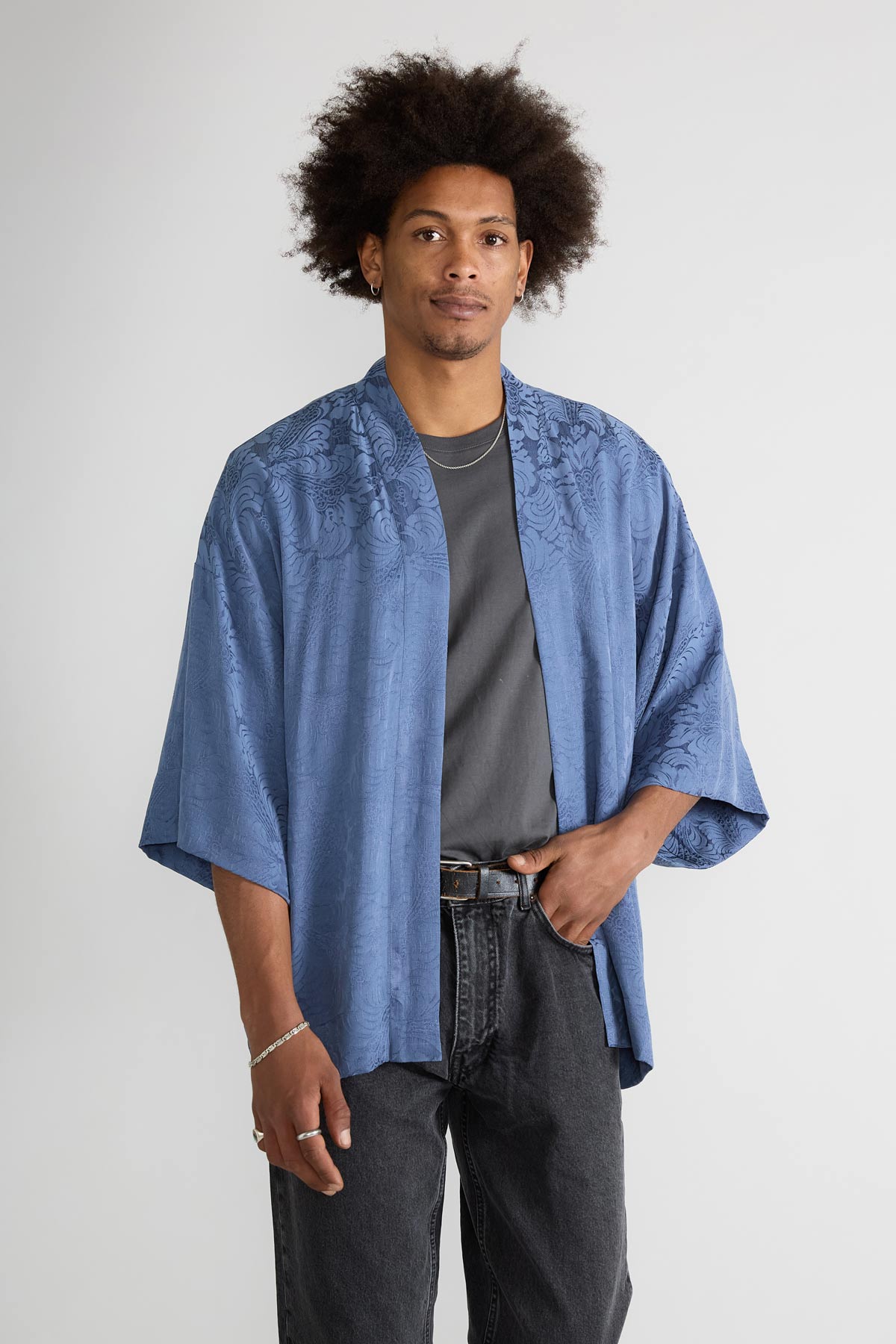 zen indigo Luxuriöser Alltags-Kimono