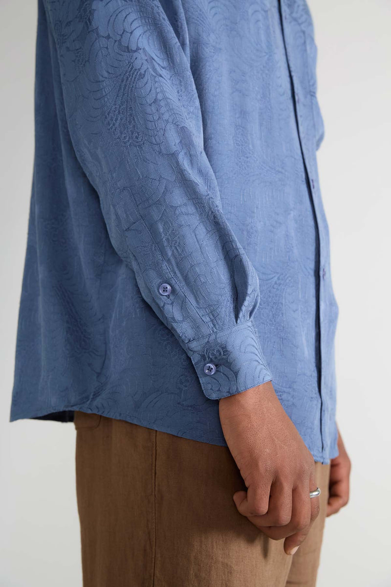 zen indigo Better-Than-Silk Shirt