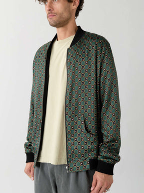 emerald/black Reversible Bomber