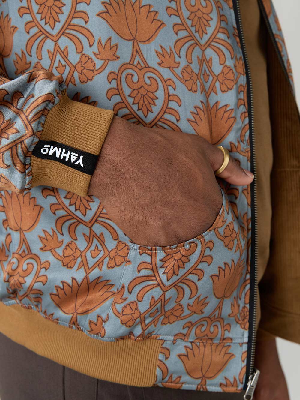 masala/caramel Reversible Bomber Corduroy